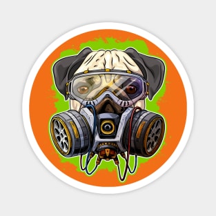 Apocalypse Pug With Gas Mask Magnet